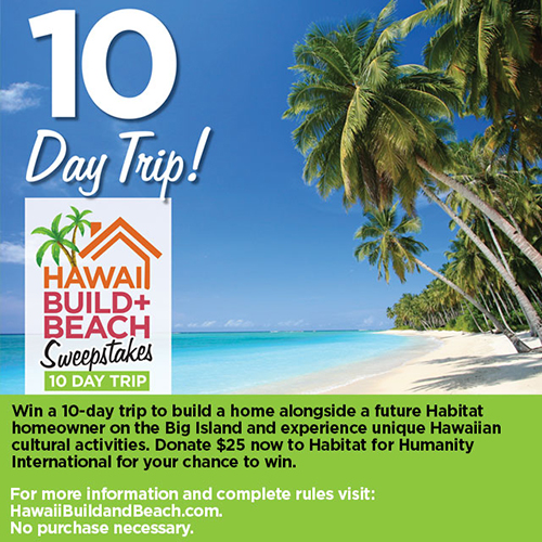 Habitat-Promo Hawaii Build + Beach Sweepstakes Logo